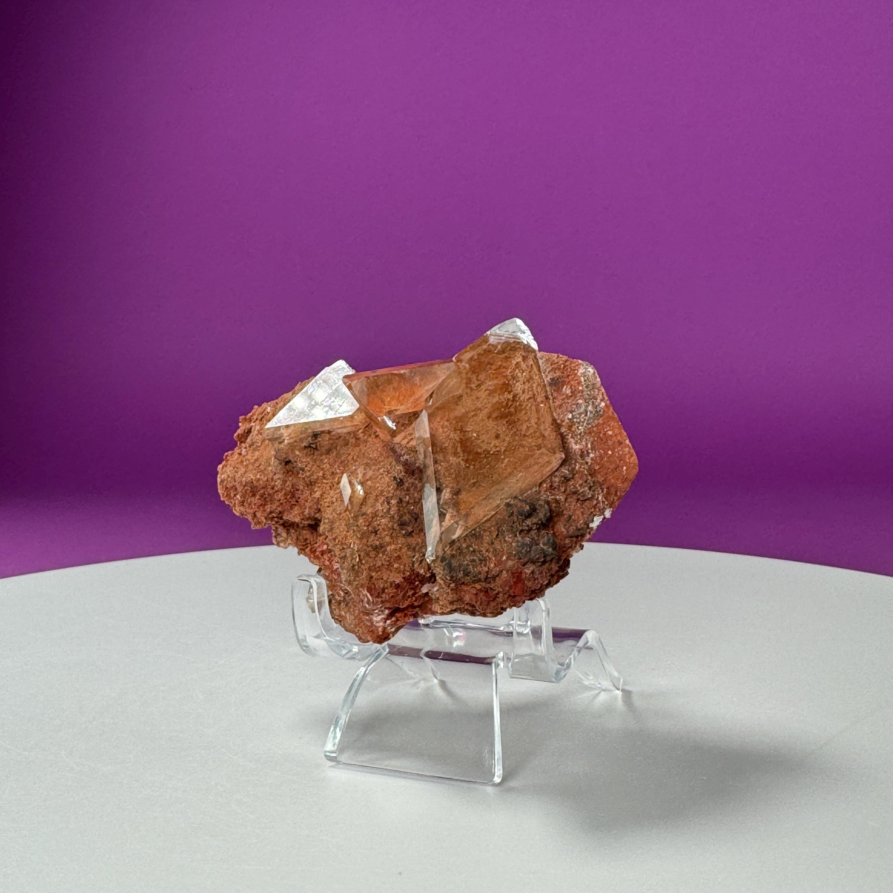 Selenite on Matrix (Bermejillo, Durango, Mexico) (Includes Acrylic Stand)