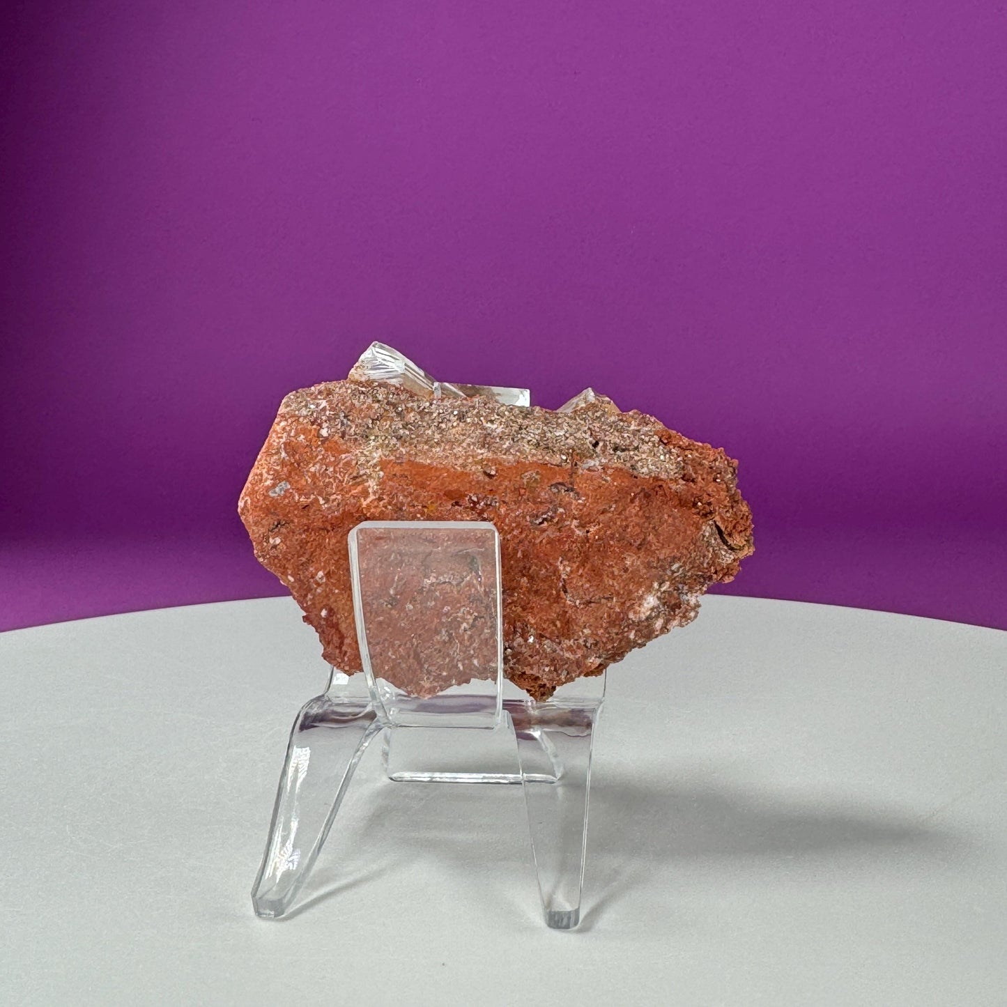 Selenite on Matrix-New Find!!! (Bermejillo, Durango, Mexico) (Includes Acrylic Stand)