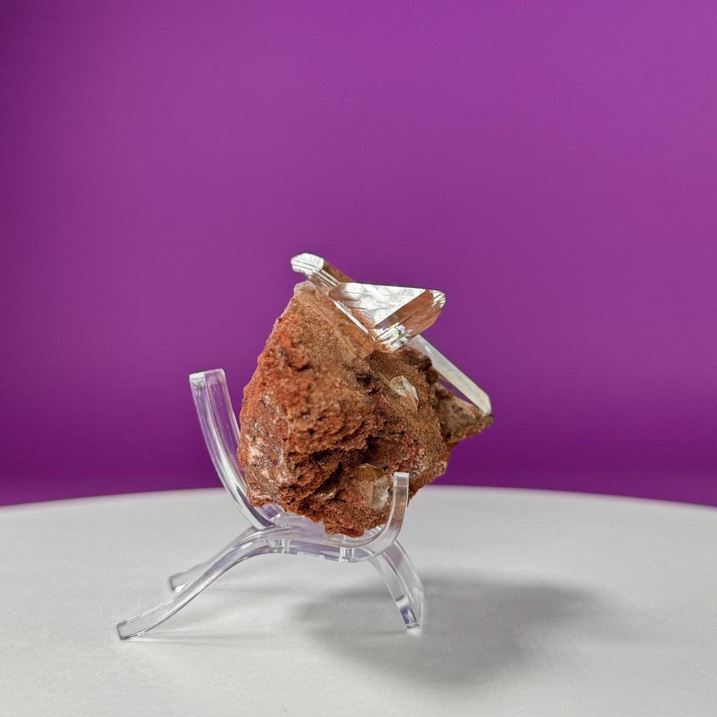 Selenite on Matrix (Bermejillo, Durango, Mexico) (Includes Acrylic Stand)