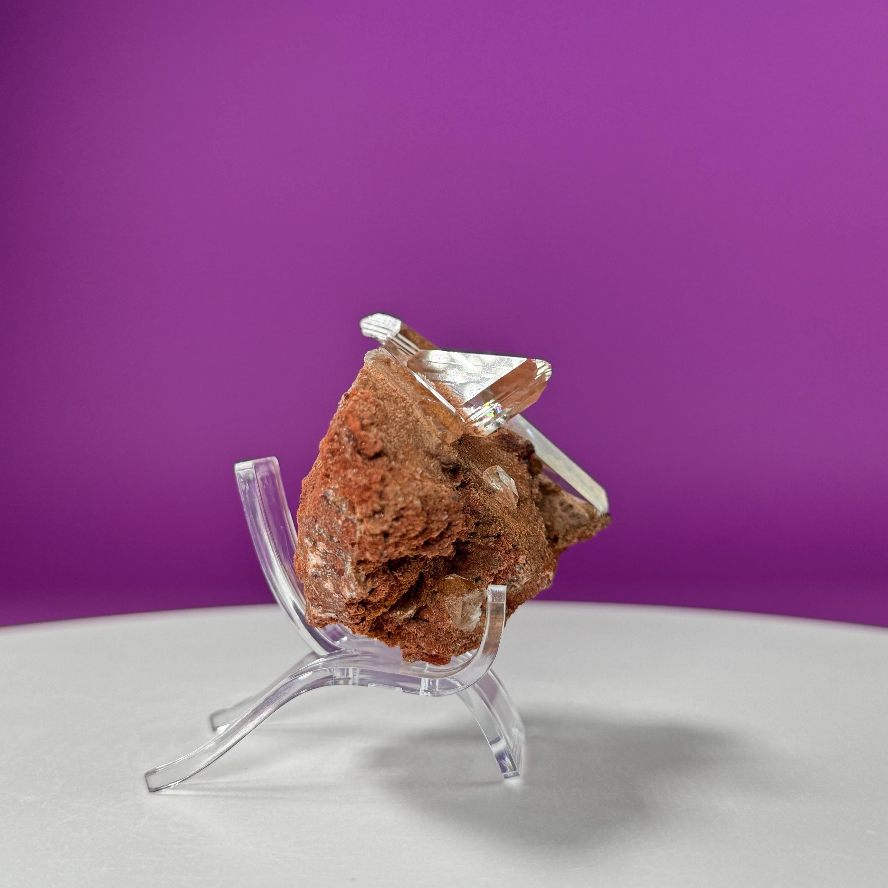 Selenite on Matrix (Bermejillo, Durango, Mexico) (Includes Acrylic Stand)