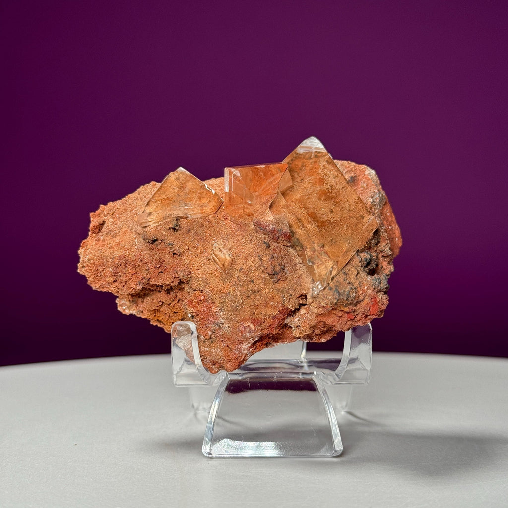 Selenite on Matrix (Bermejillo, Durango, Mexico) (Includes Acrylic Stand)