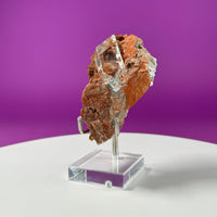 Selenite on Matrix (Bermejillo, Durango, Mexico) (Includes Silver Metal/Acrylic Stand)