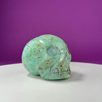 Chrysocolla Skull – 508g Hand Carved Crystal Skull