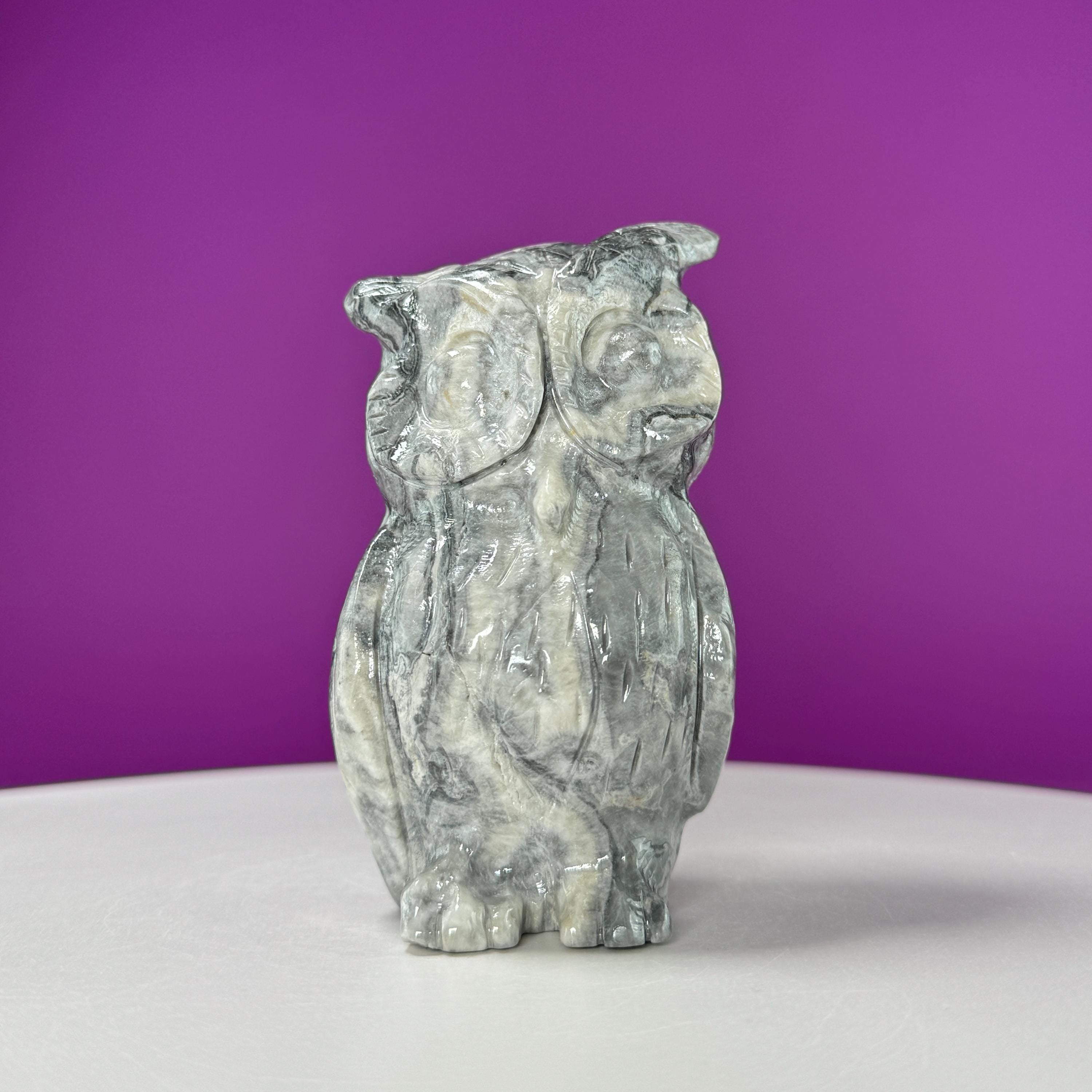 Picasso Jasper Owl Carving