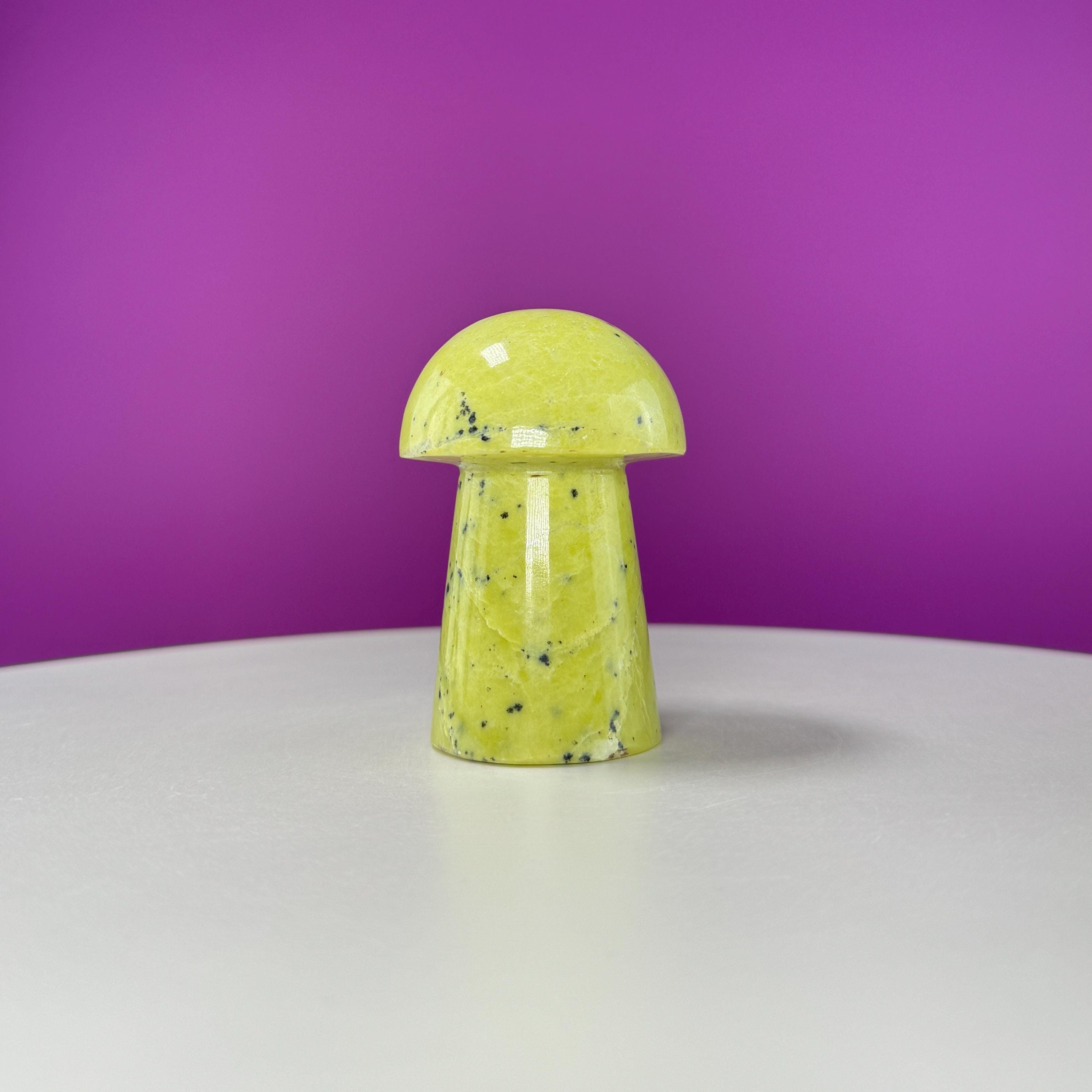 Serpentine Mushroom Carving