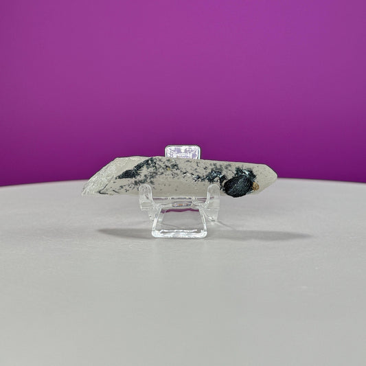 Black Hematite on Quartz Specimen