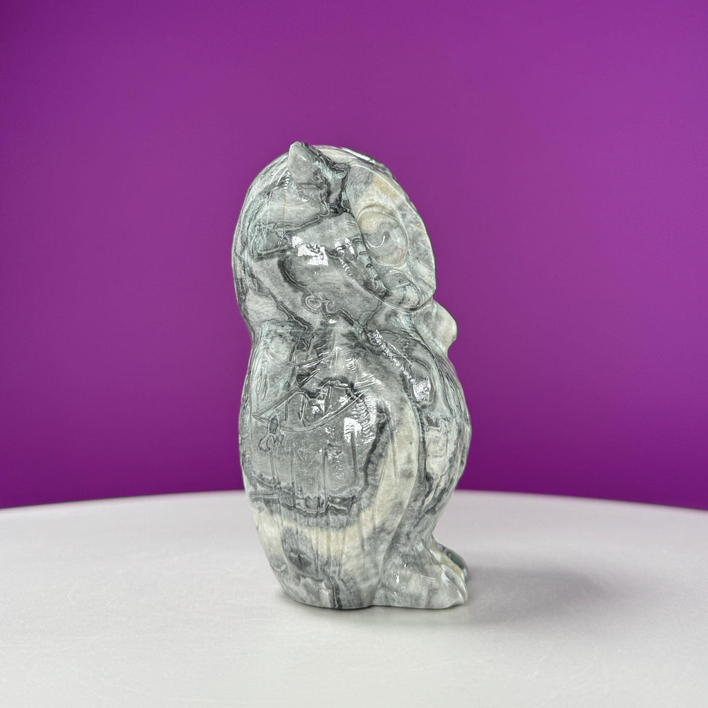 Picasso Jasper Owl Carving