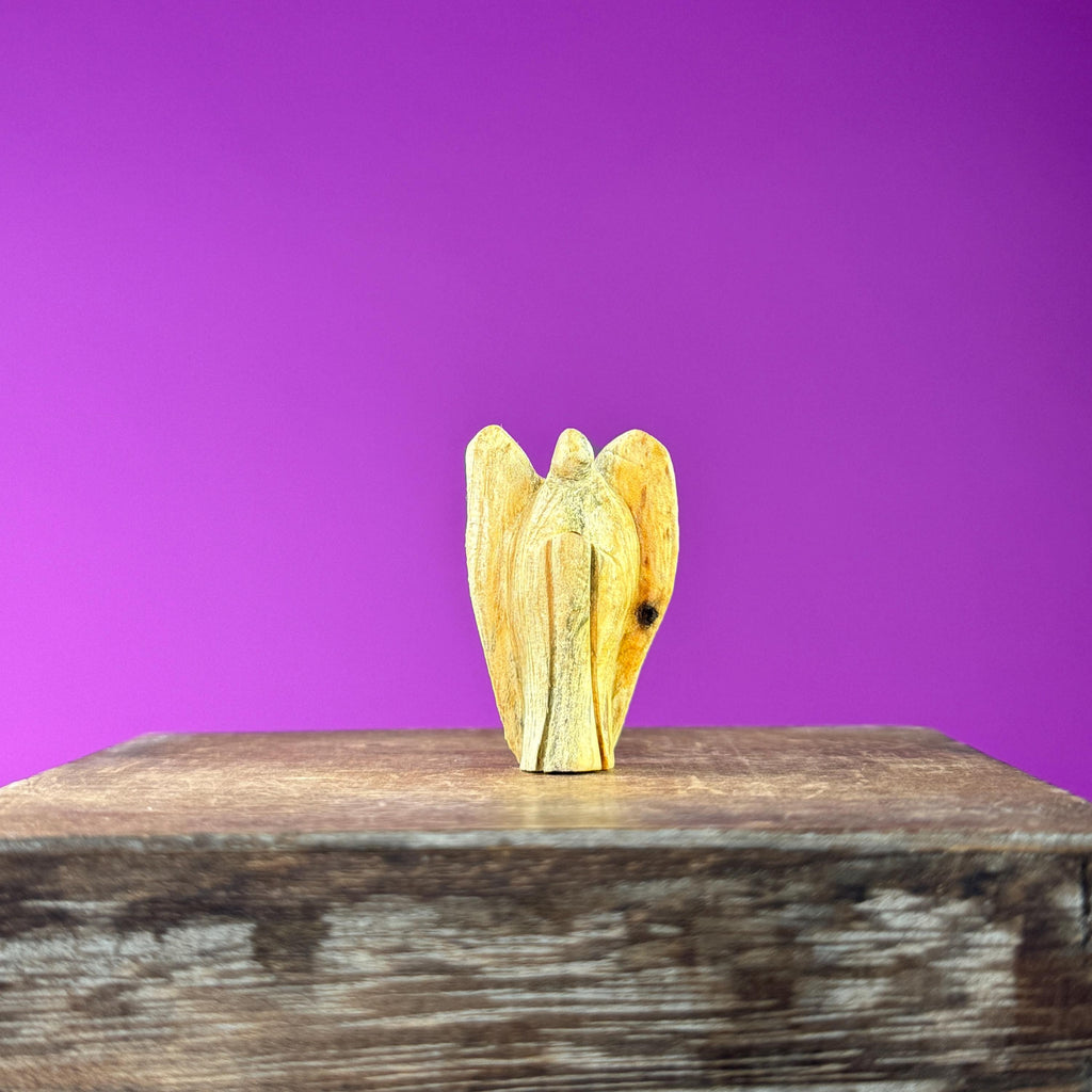 Mini Palo Santo Angel Carvings (Peru), 1.46 Inches Tall, 5-Pack