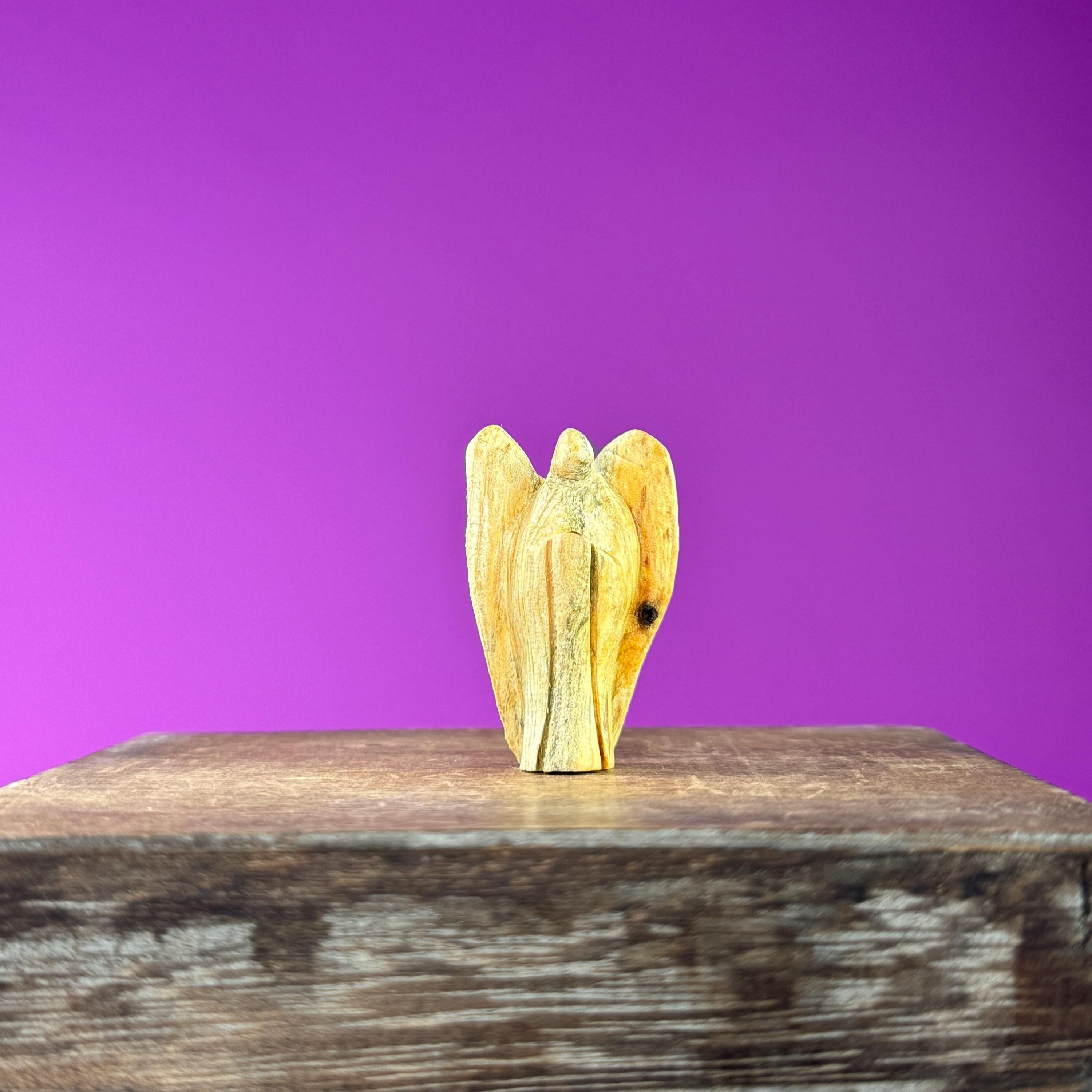 Mini Palo Santo Angel Carvings (Peru), 1.46 Inches Tall, 5-Pack