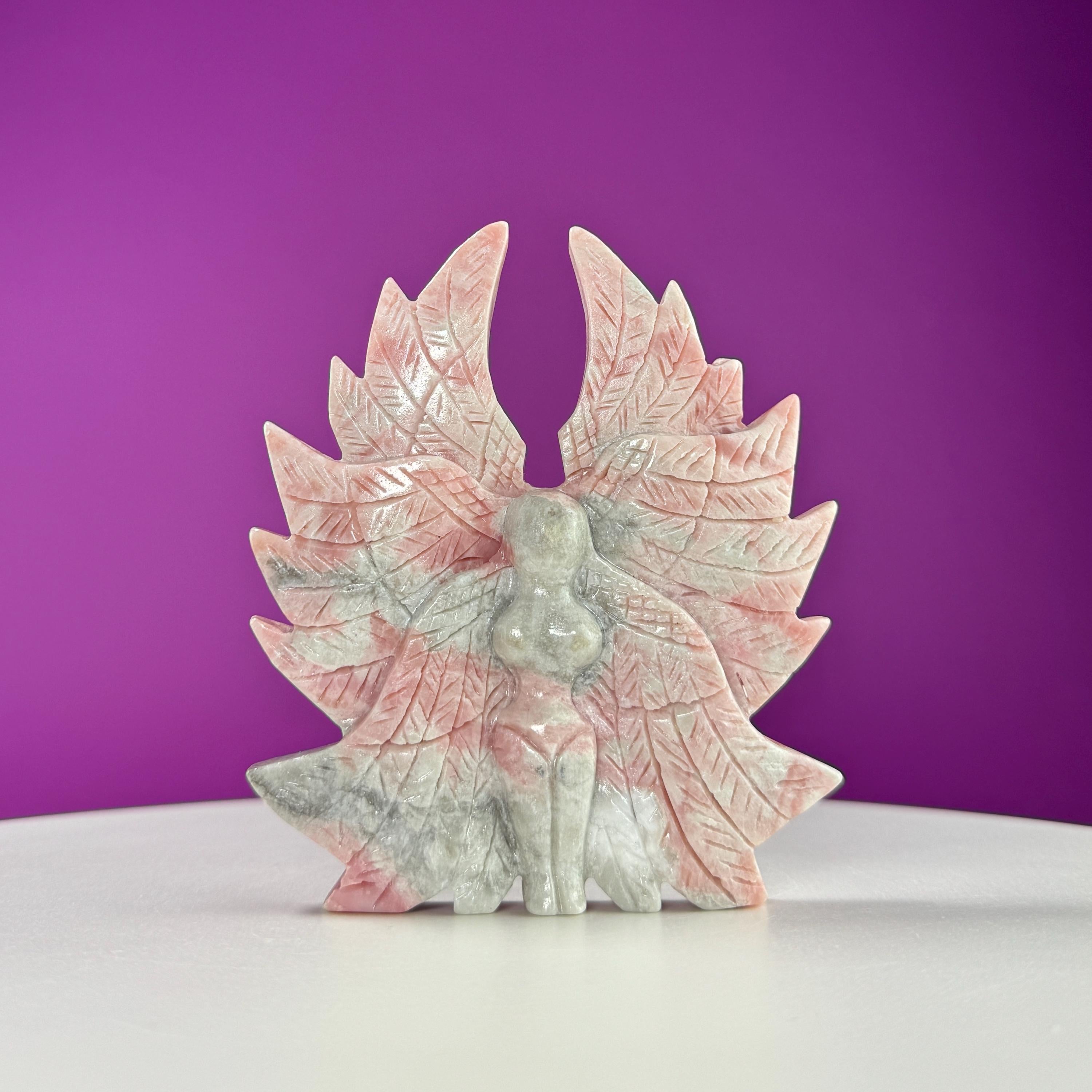 Pink Opal Angel (With Stand)