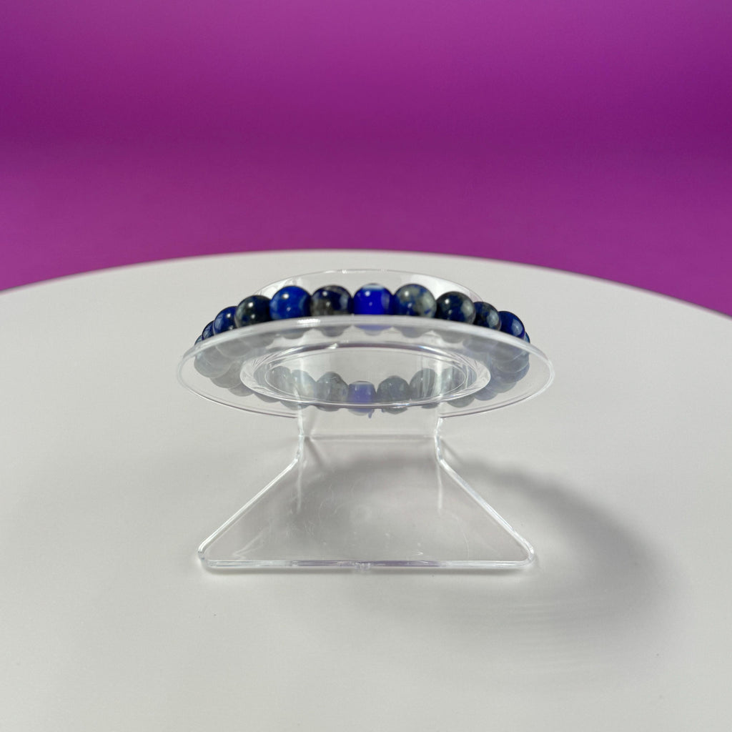 Lapis Lazuli Evil Eye Bracelet - 8 Millimeter Beads