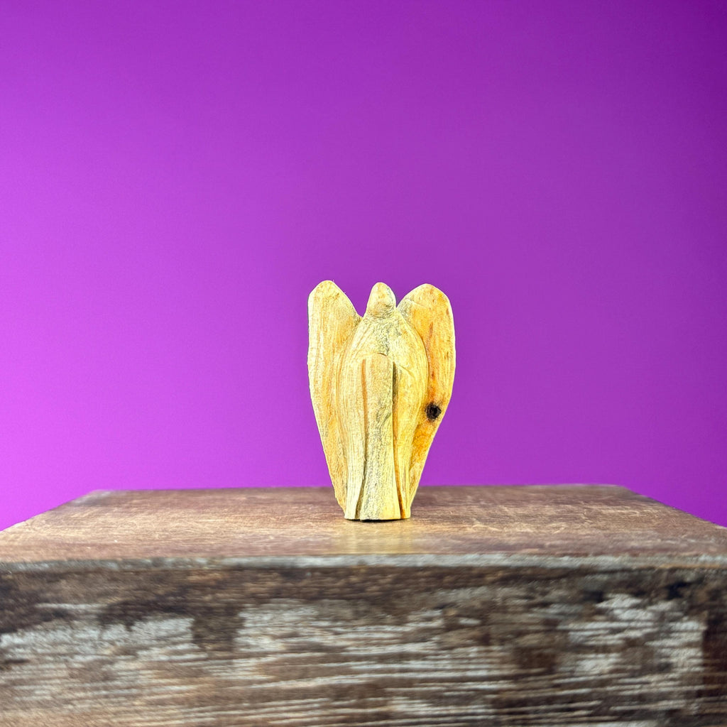 Mini Palo Santo Angel Carvings (Peru), 1.46 Inches Tall, 5-Pack