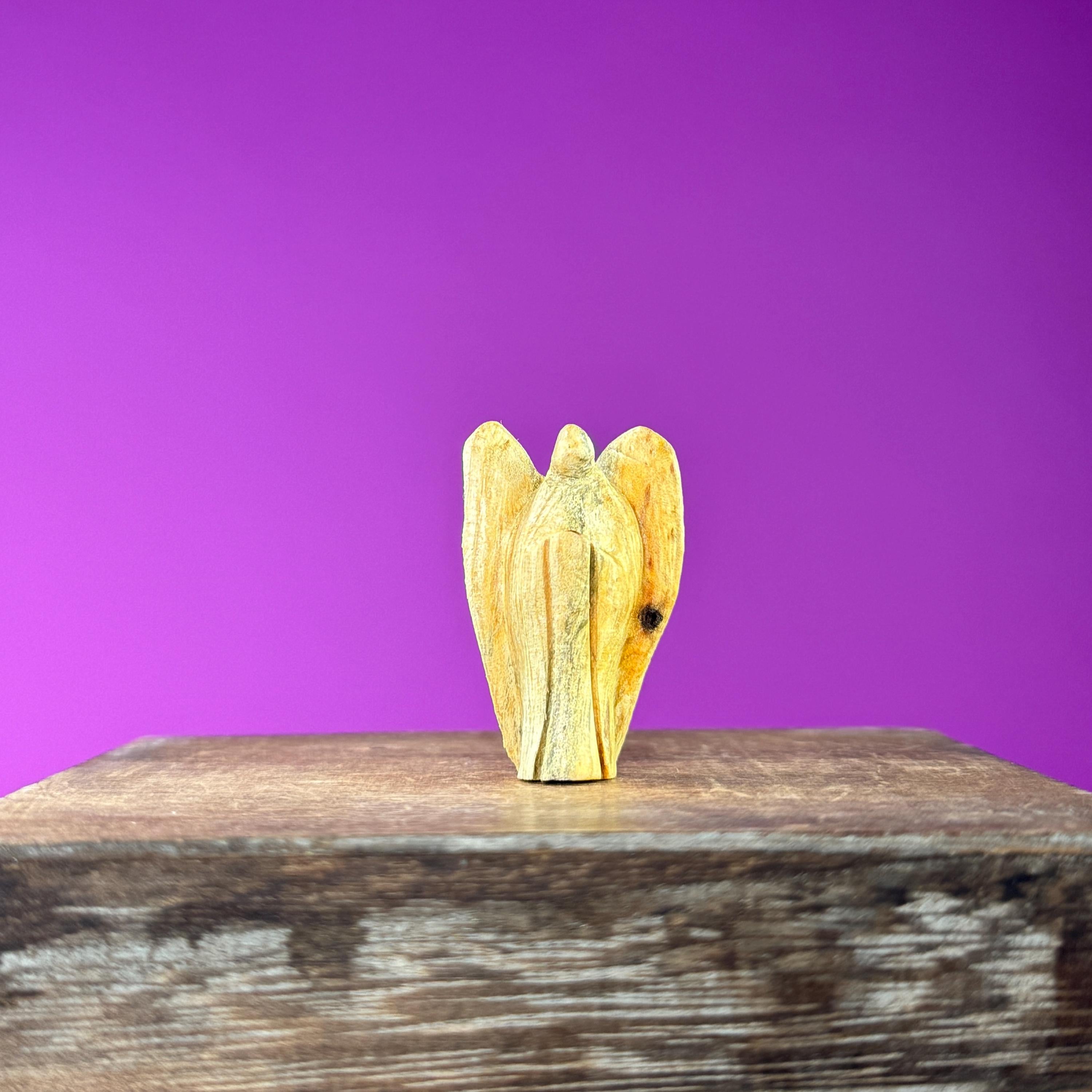 Mini Palo Santo Angel Carvings (Peru), 1.46 Inches Tall, 5-Pack