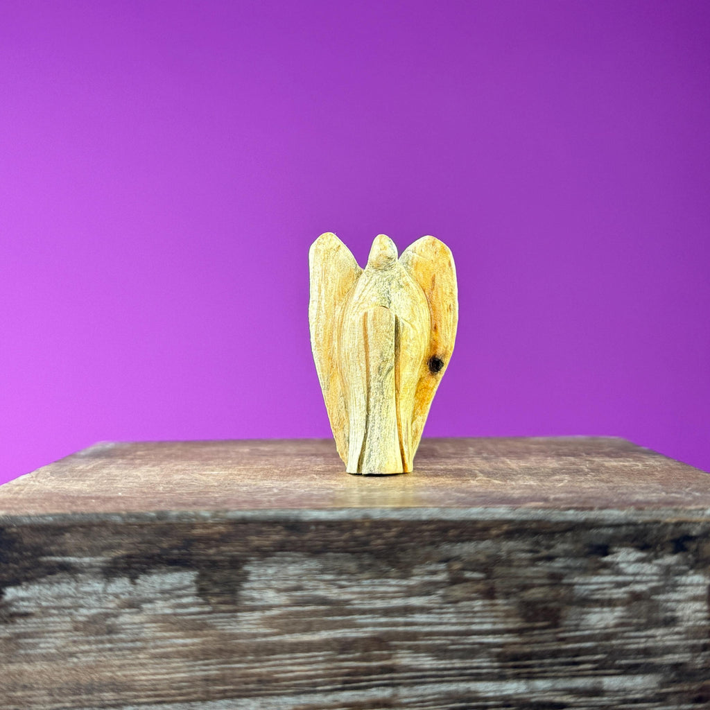 Mini Palo Santo Angel Carvings (Peru), 1.46 Inches Tall, 5-Pack