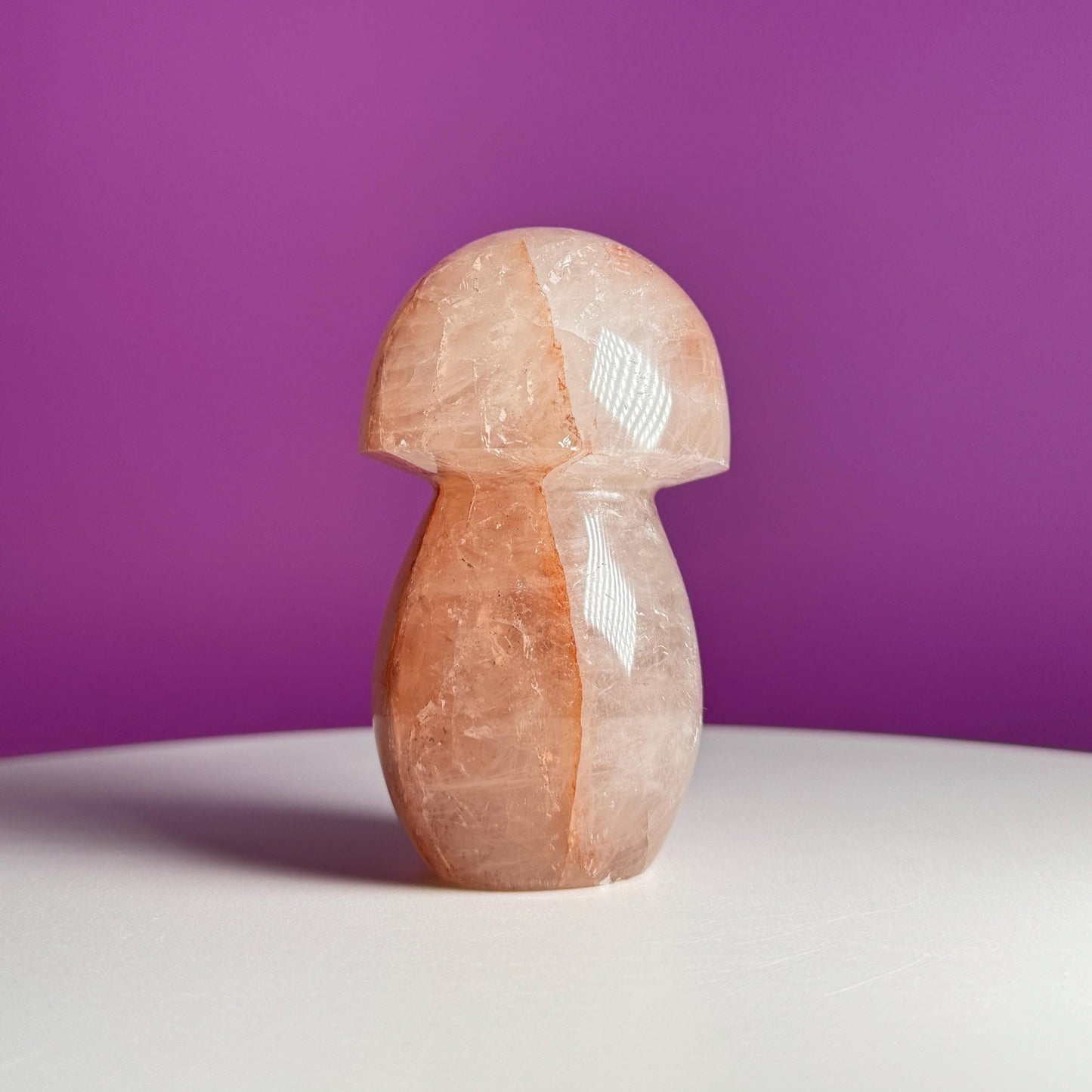 Red Hematoid Quartz Mushroom Carving