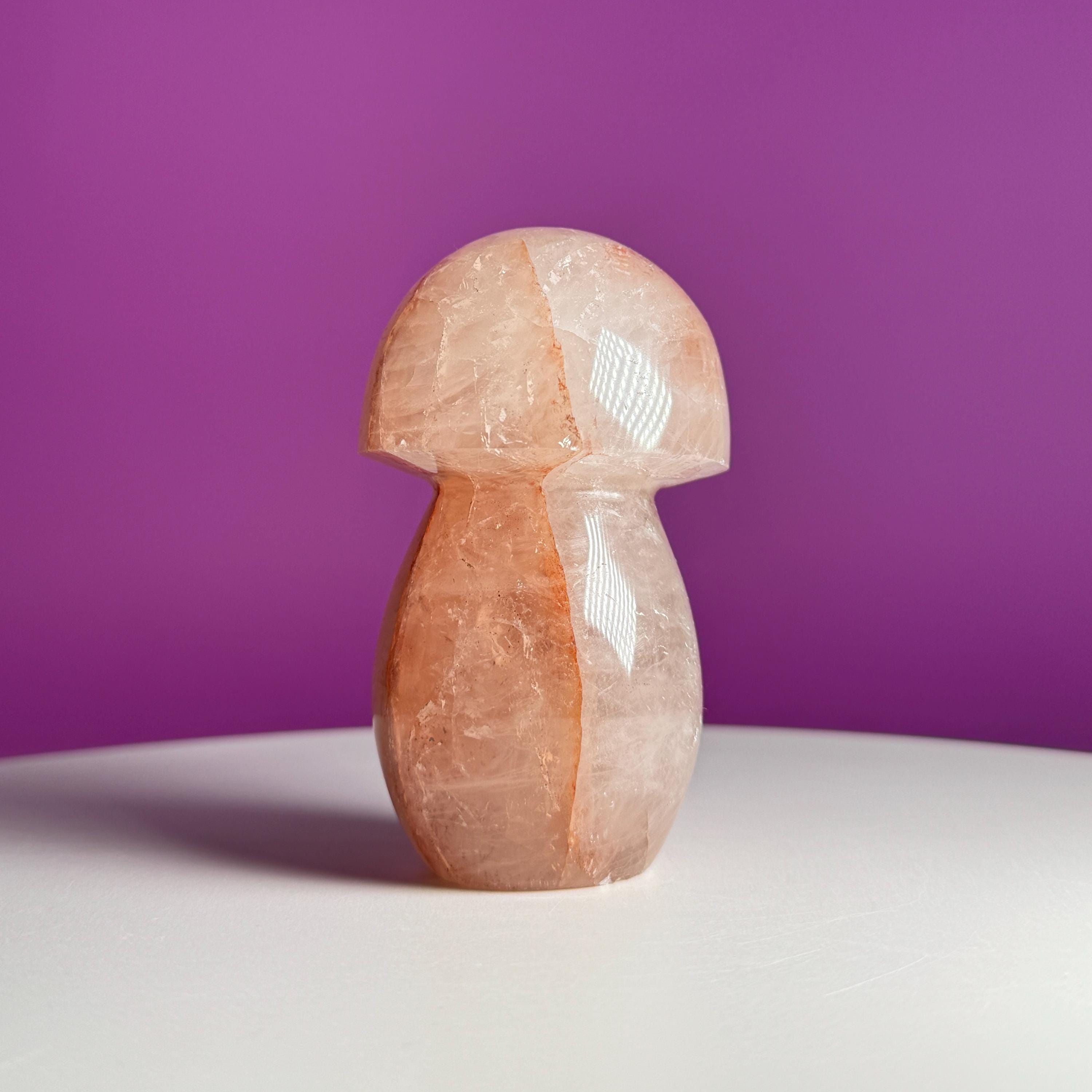 Red Hematoid Quartz Mushroom Carving