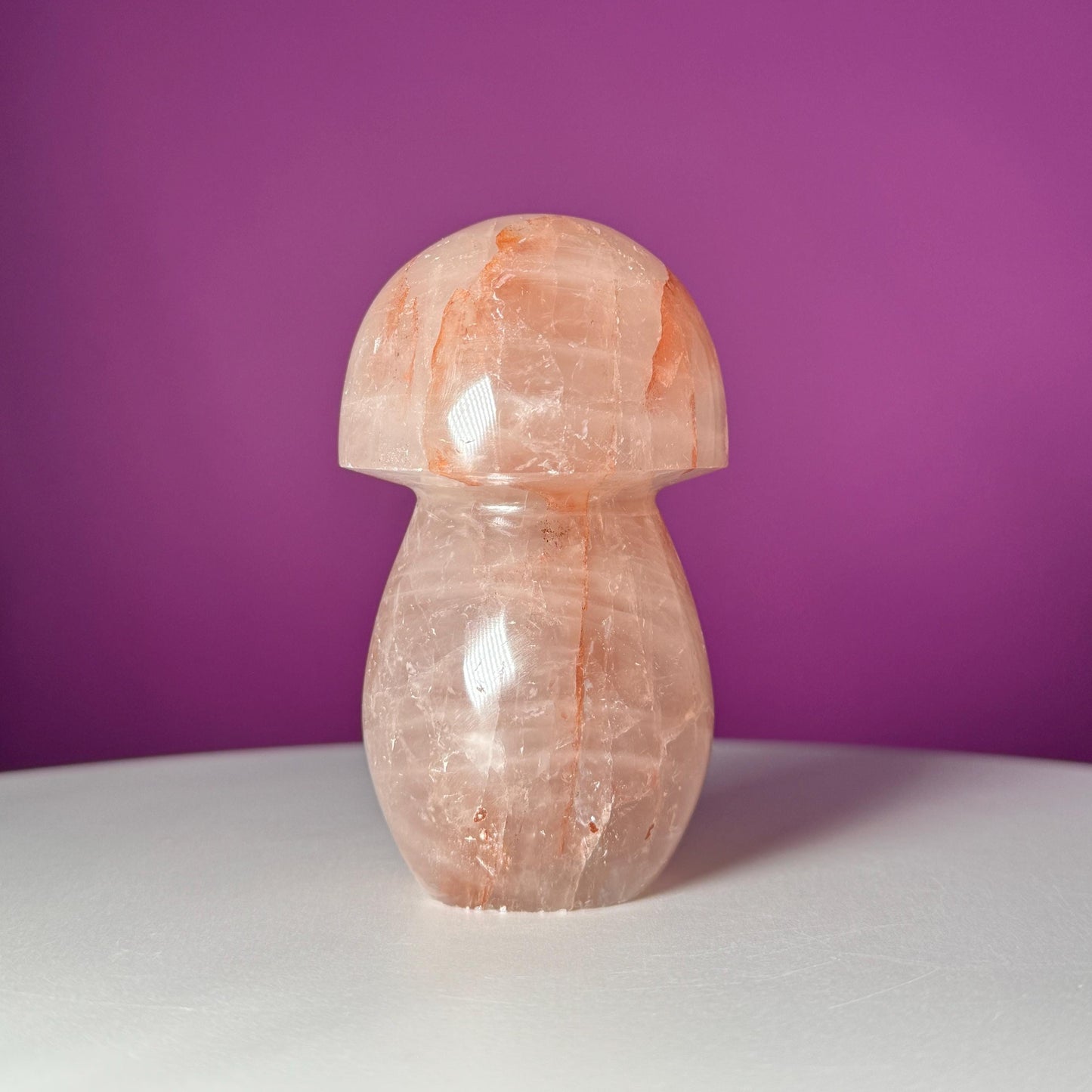 Red Hematoid Quartz Mushroom Carving