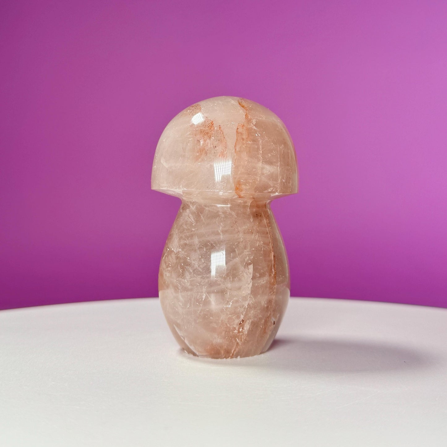 Red Hematoid Quartz Mushroom Carving
