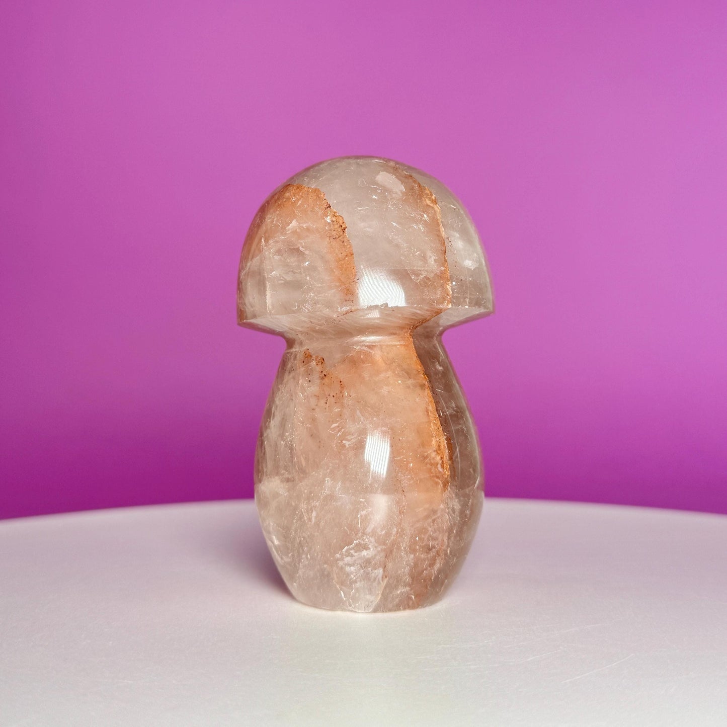 Red Hematoid Quartz Mushroom Carving
