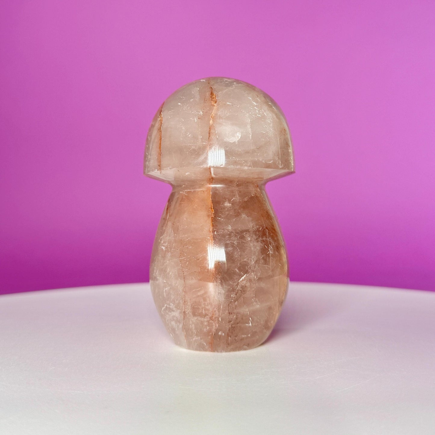 Red Hematoid Quartz Mushroom Carving