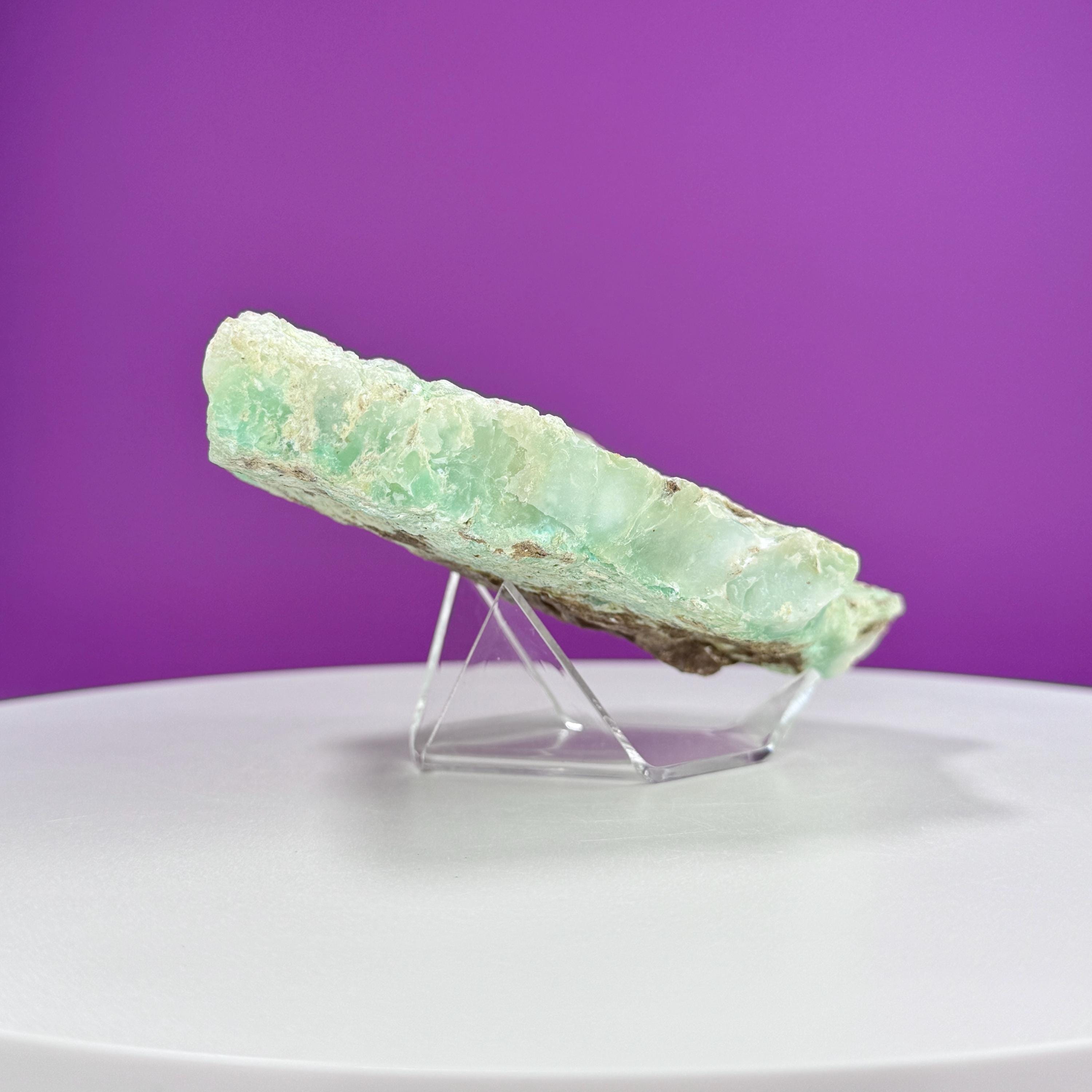 Chrysoprase Specimen (Includes Stand)