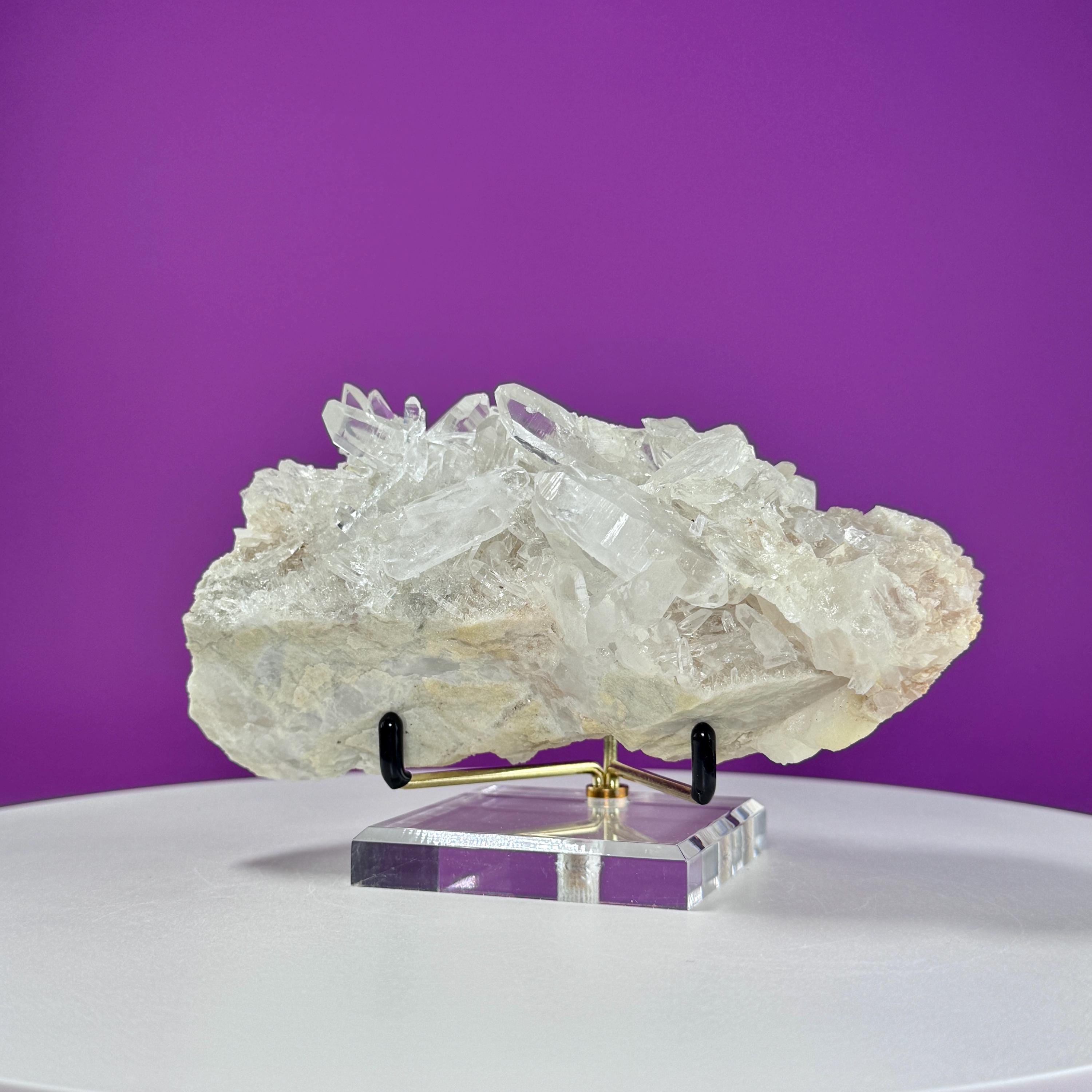Tibet Quartz Cluster (Includes Gold Metal/Acrylic Stand)