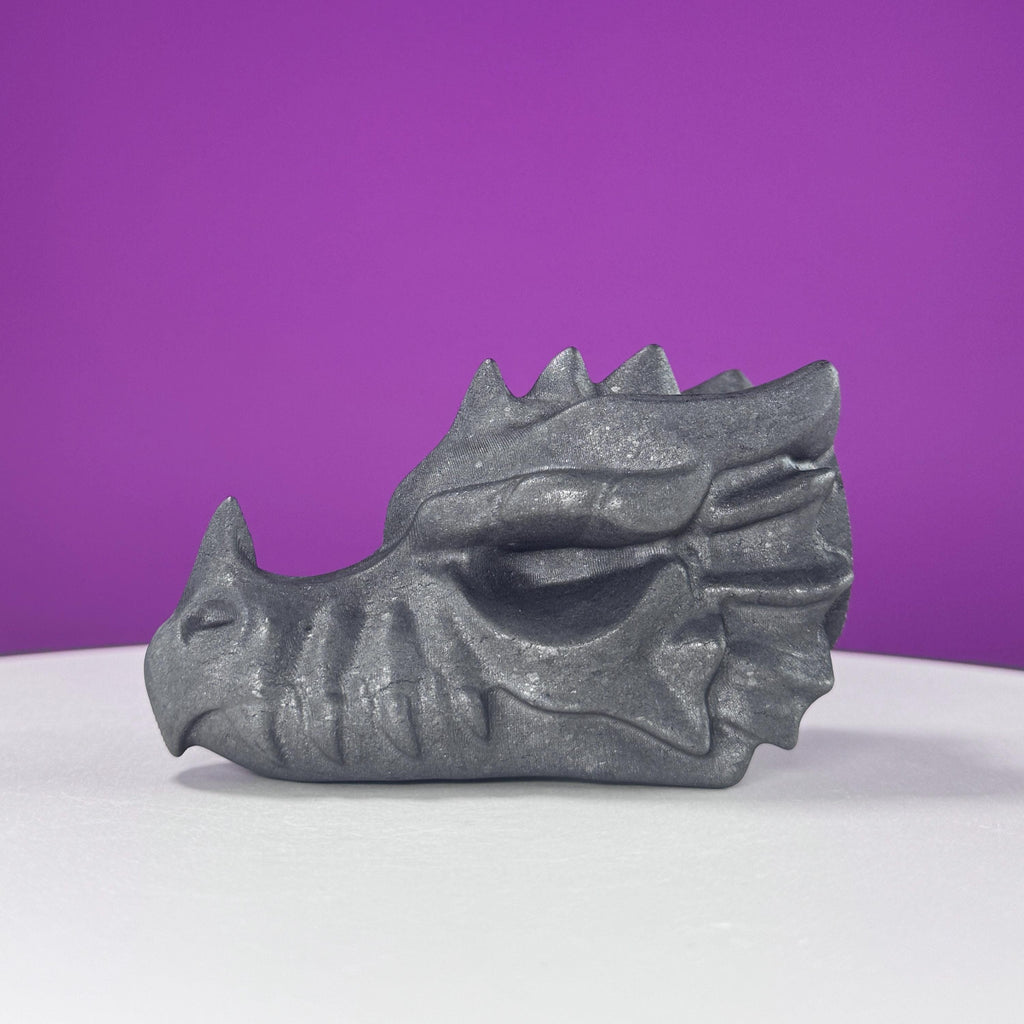 Shungite Dragon Head Carving – 260g Protective Stone Sculpture