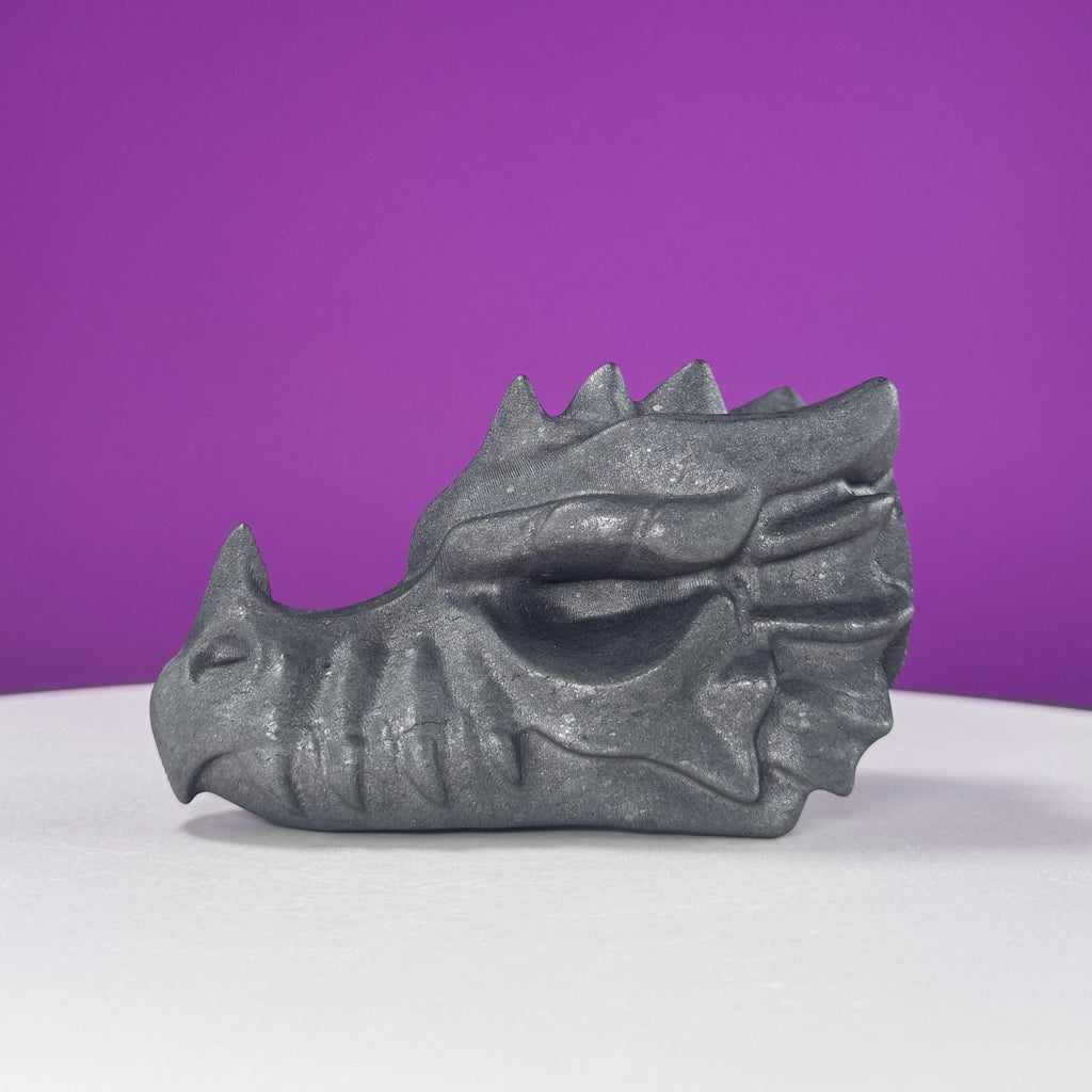 Shungite Dragon Head Carving – 260g Protective Stone Sculpture