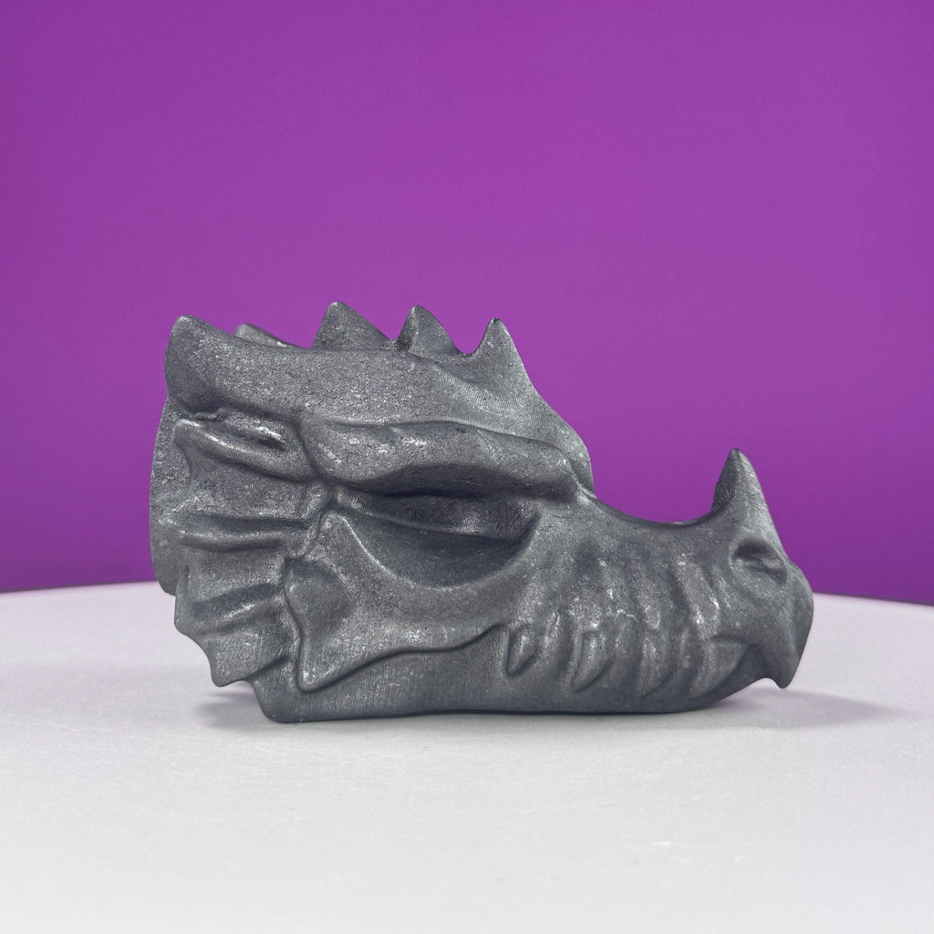 Shungite Dragon Head Carving – 260g Protective Stone Sculpture