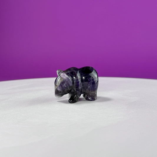 Amethyst Mini Bear Carving