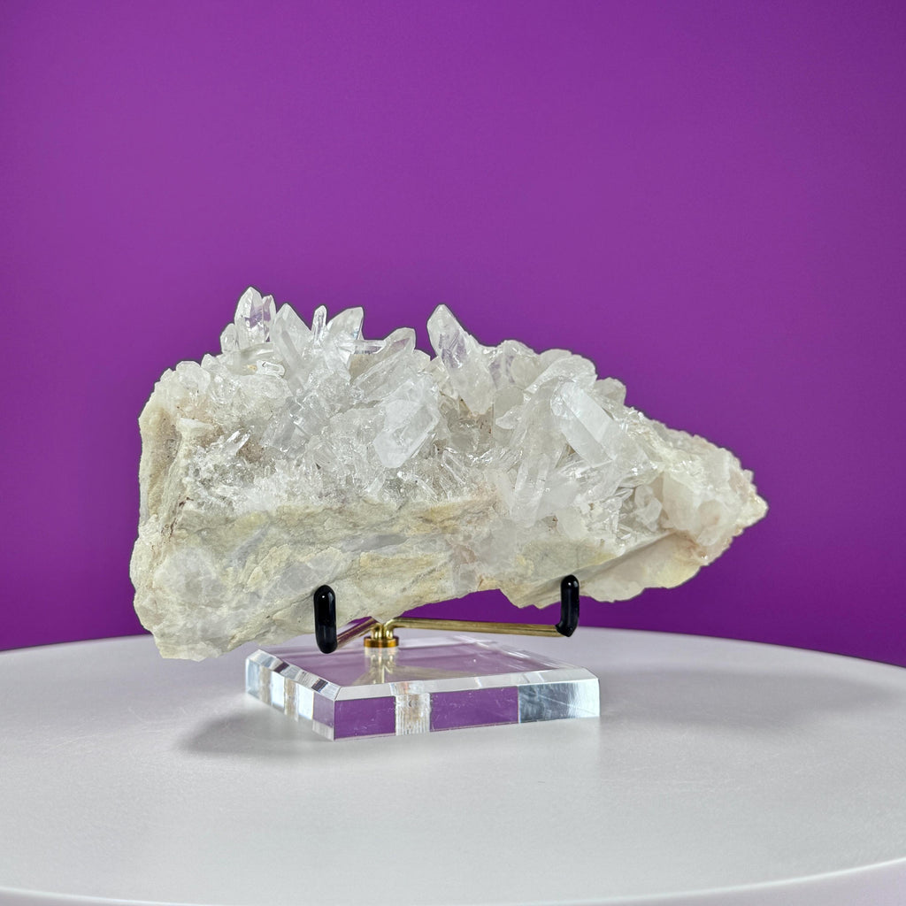 Tibet Quartz Cluster (Includes Gold Metal/Acrylic Stand)