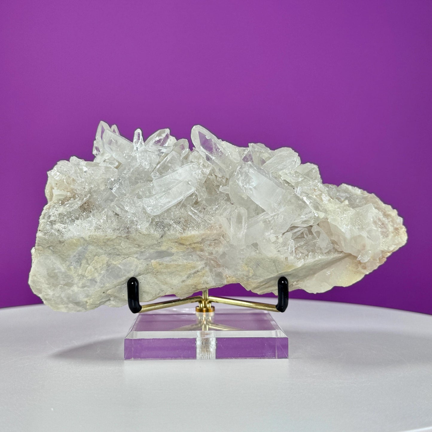 Tibet Quartz Cluster (Includes Gold Metal/Acrylic Stand)