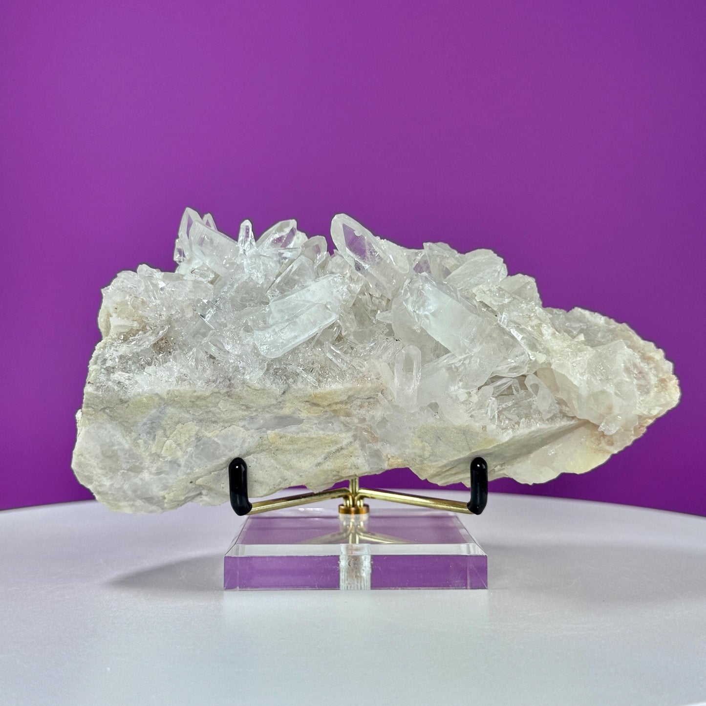 Tibet Quartz Cluster (Includes Gold Metal/Acrylic Stand)