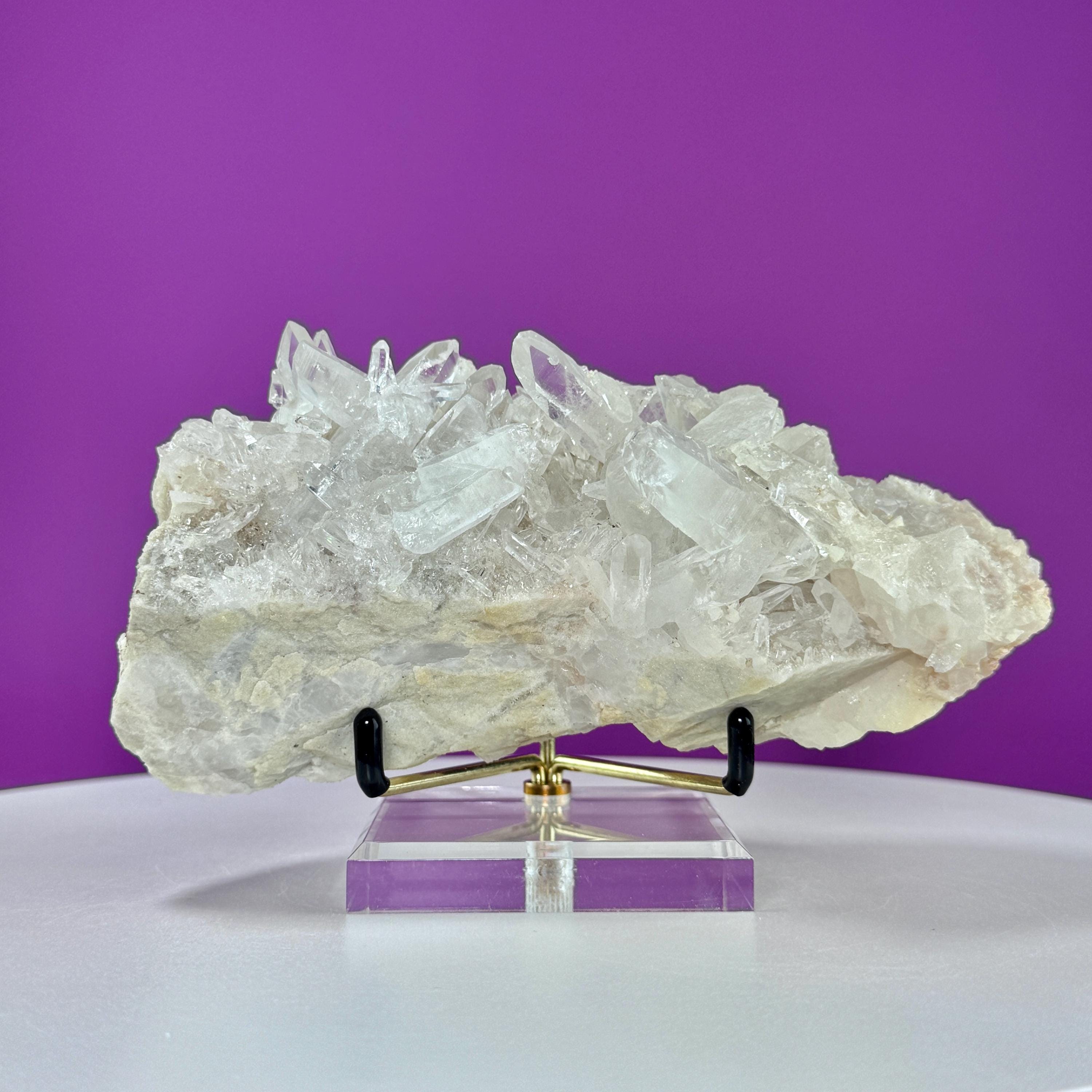 Tibet Quartz Cluster (Includes Gold Metal/Acrylic Stand)