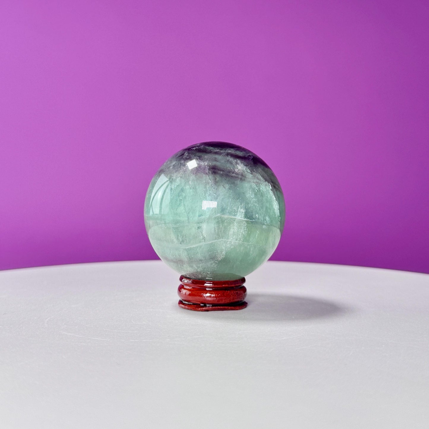 Rainbow Fluorite Sphere (China) (Includes Wood Stand)