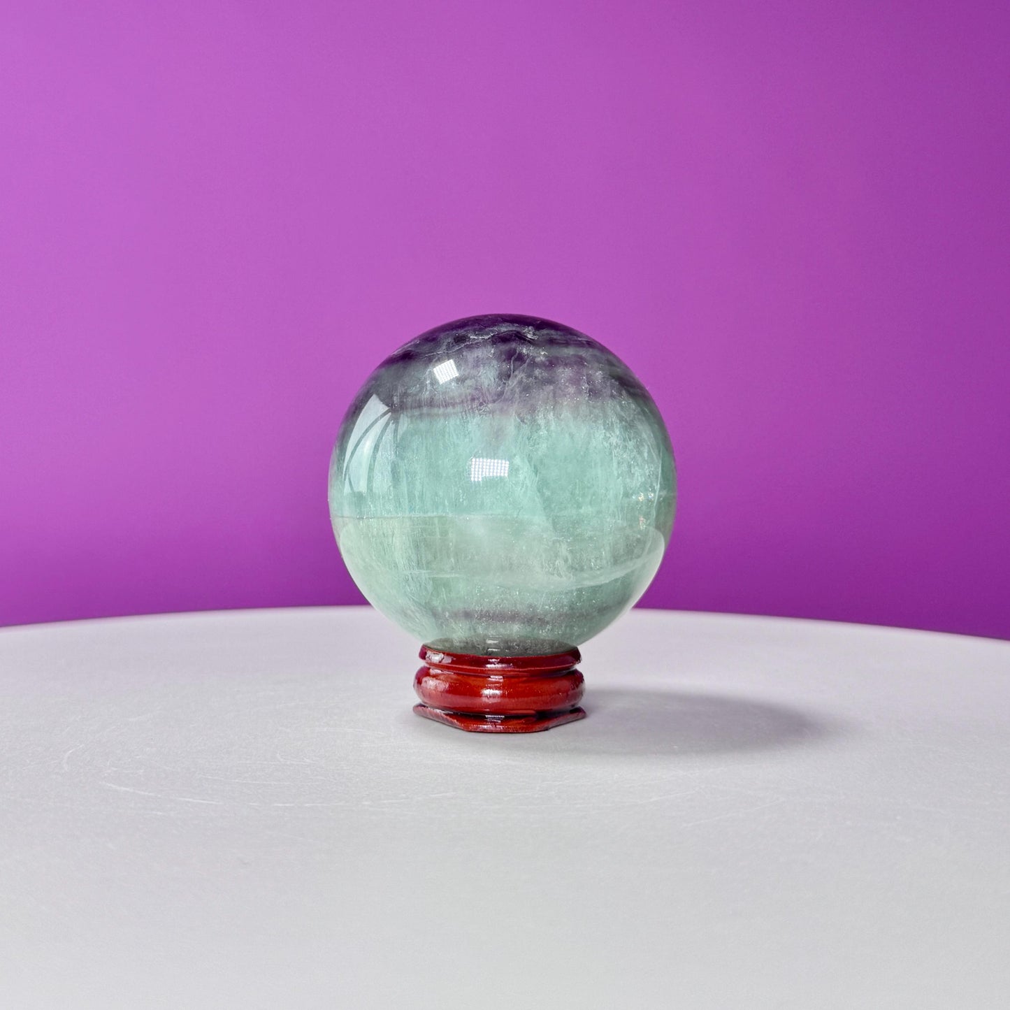 Rainbow Fluorite Sphere (China) (Includes Wood Stand)