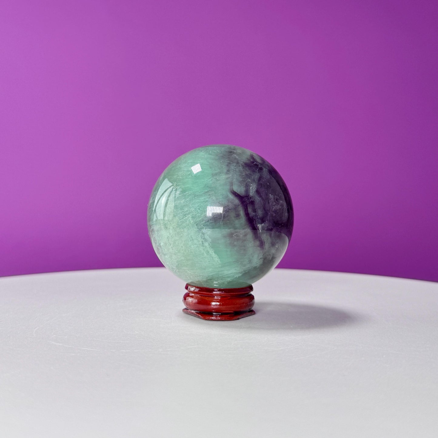 Rainbow Fluorite Sphere (China) (Includes Wood Stand)