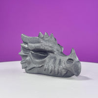 Shungite Dragon Head Carving – 260g Protective Stone Sculpture