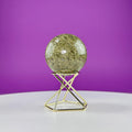 Green Tourmaline Sphere (Includes Gold Metal Display Stand)