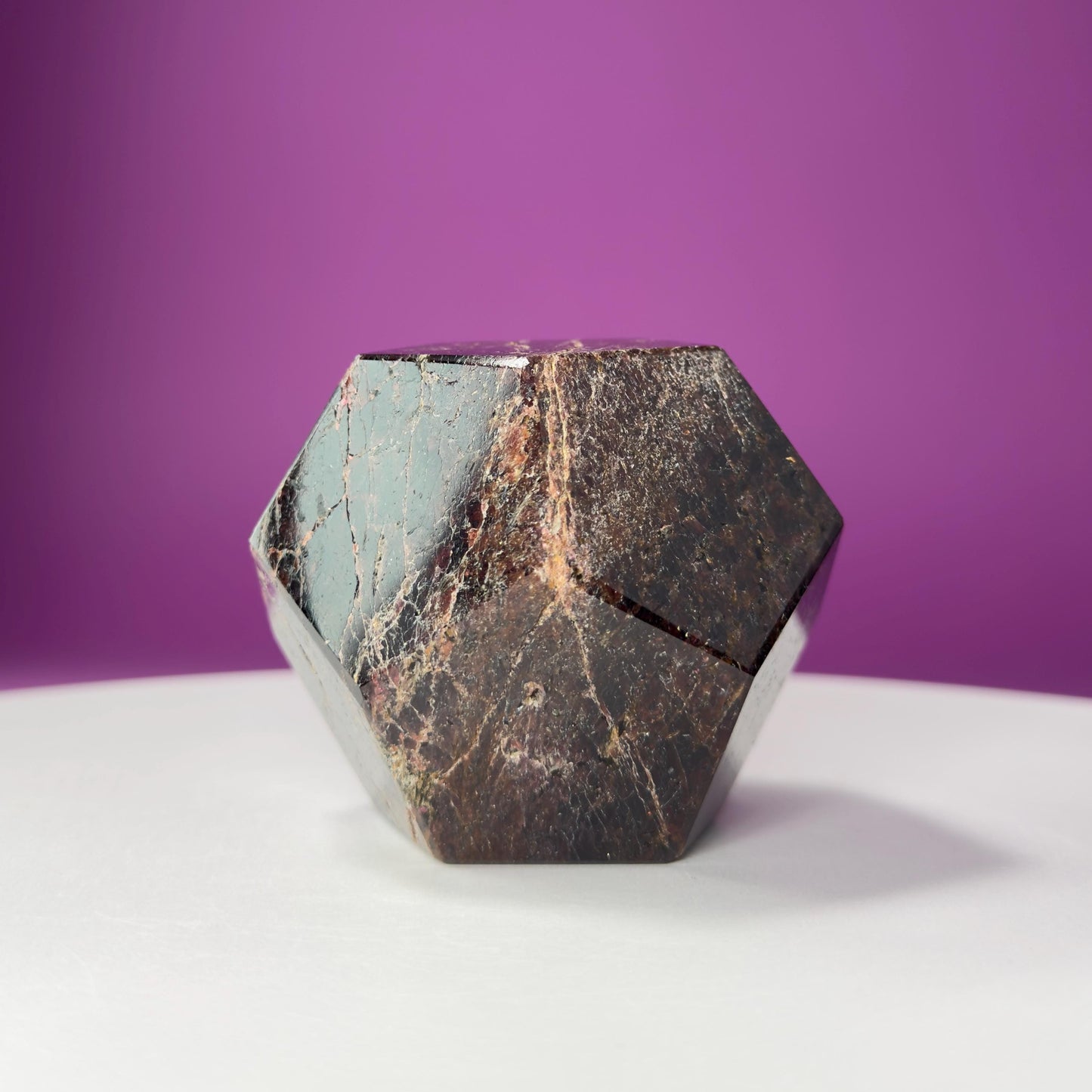 Garnet Dodecahedron Carving