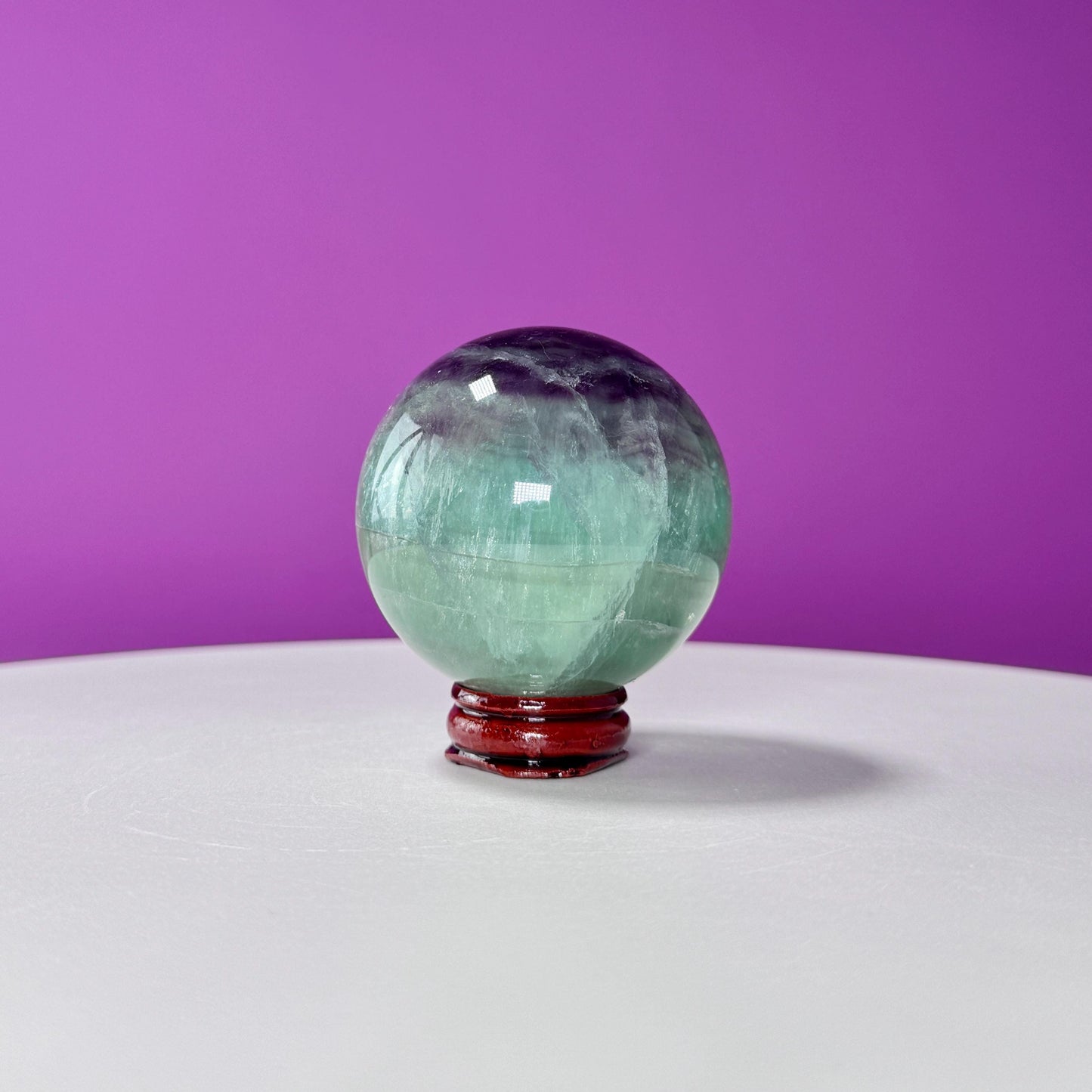Rainbow Fluorite Sphere (China) (Includes Wood Stand)