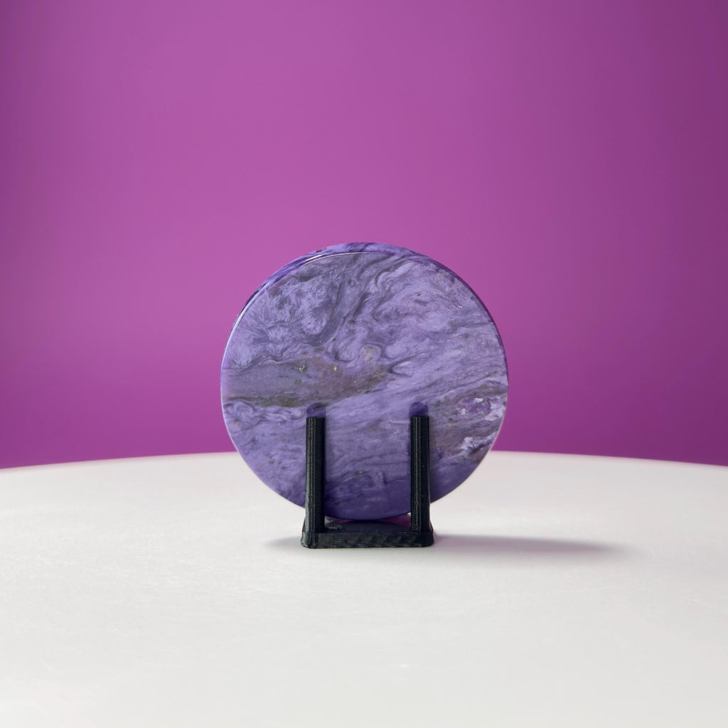 Charoite Energy Disc (Includes Black Stand)