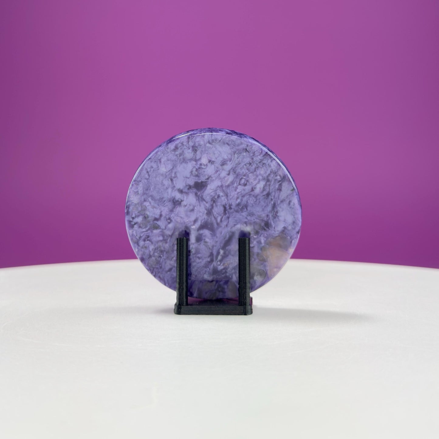 Charoite Energy Disc (Includes Black Stand)