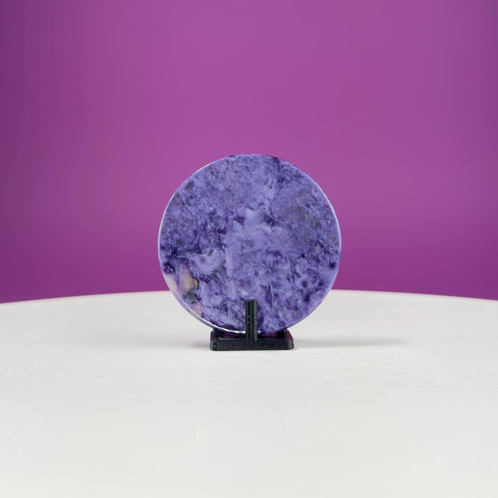 Charoite Energy Disc (Includes Black Stand)