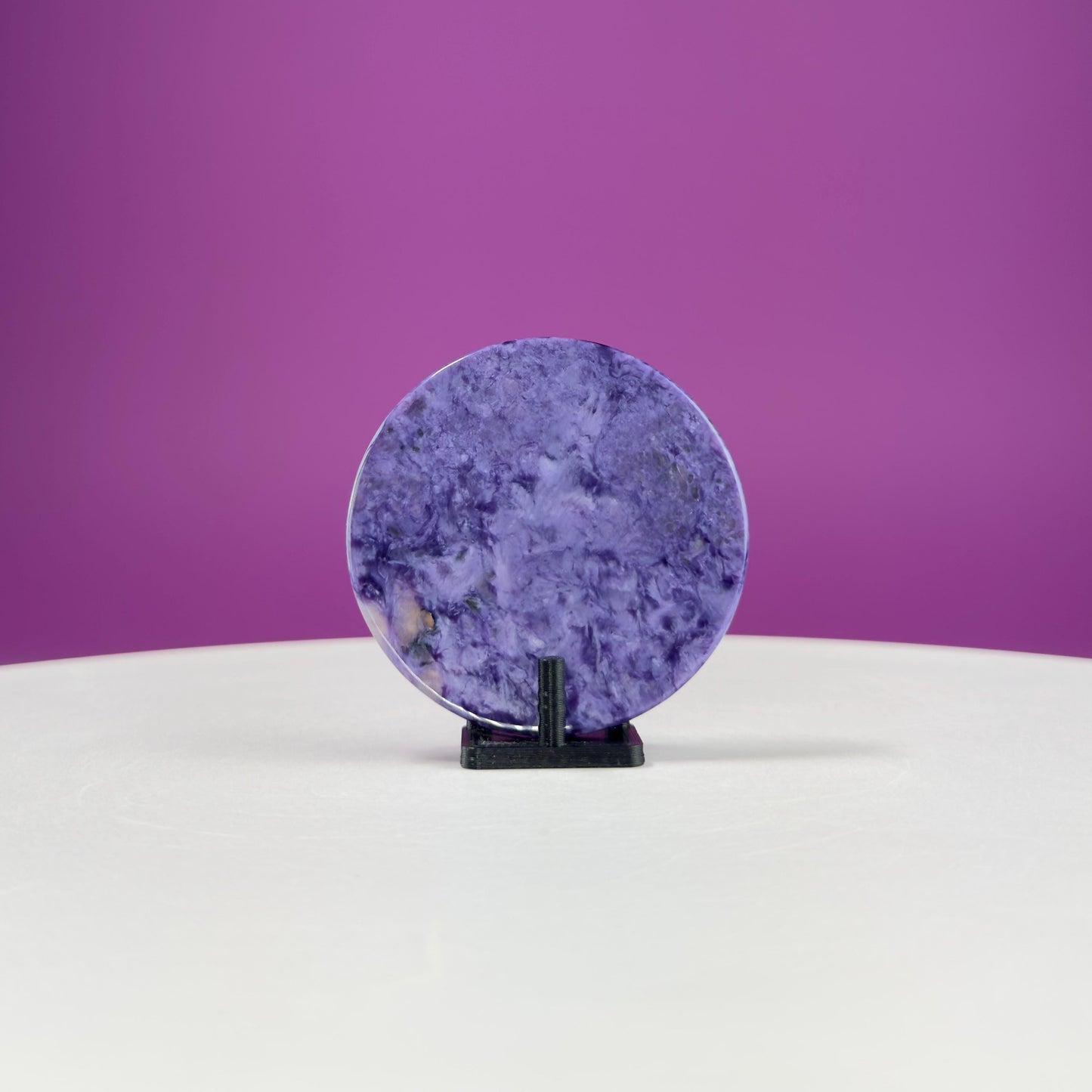 Charoite Energy Disc (Includes Black Stand)