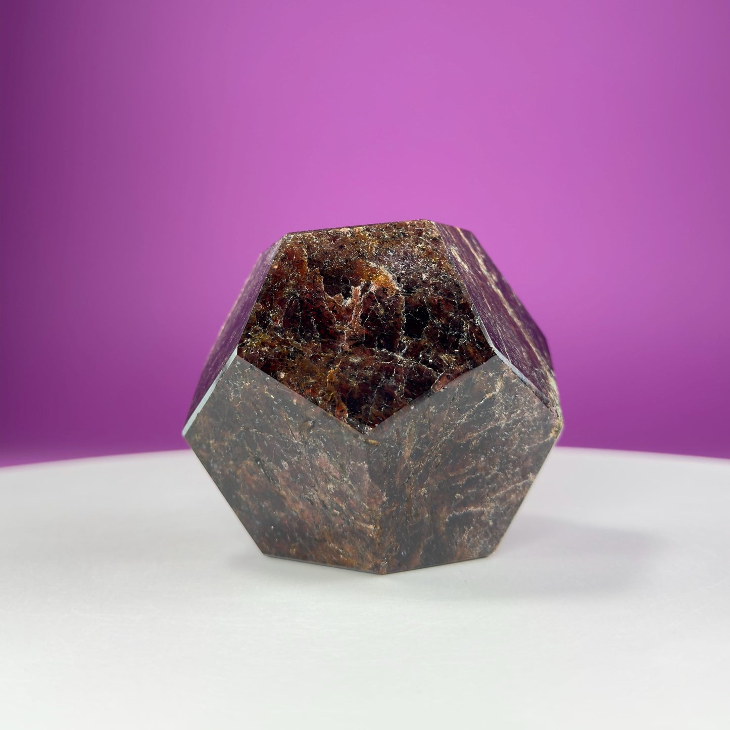Garnet Dodecahedron Carving
