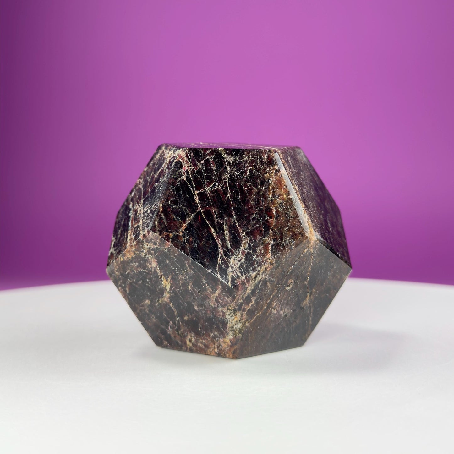 Garnet Dodecahedron Carving