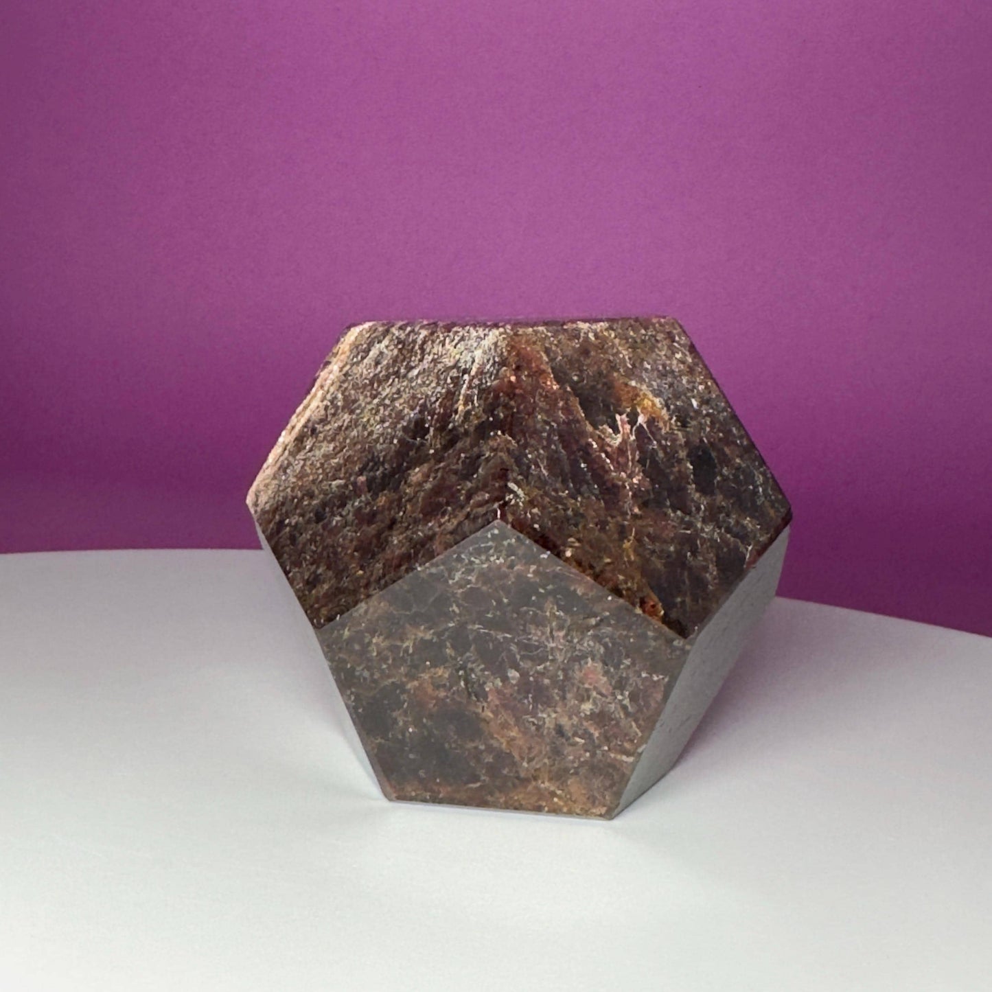 Garnet Dodecahedron Carving