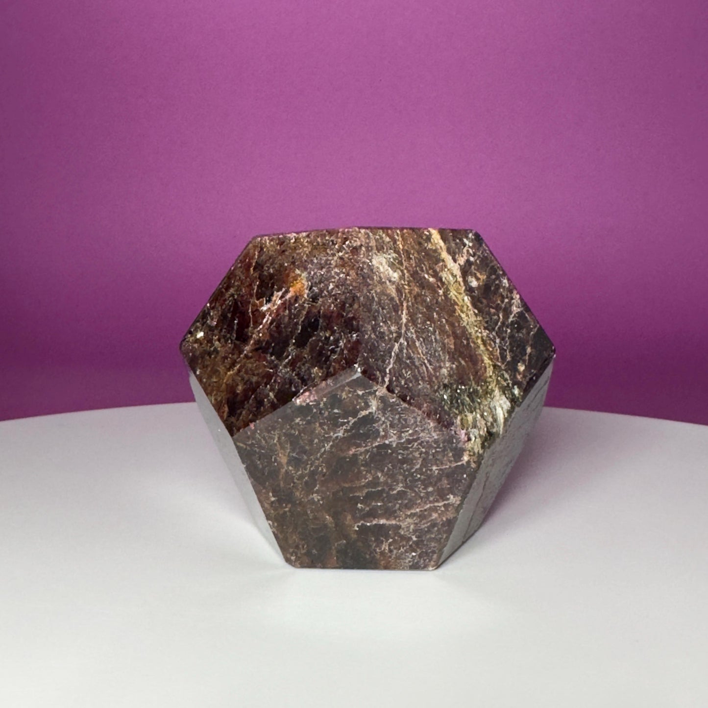 Garnet Dodecahedron Carving