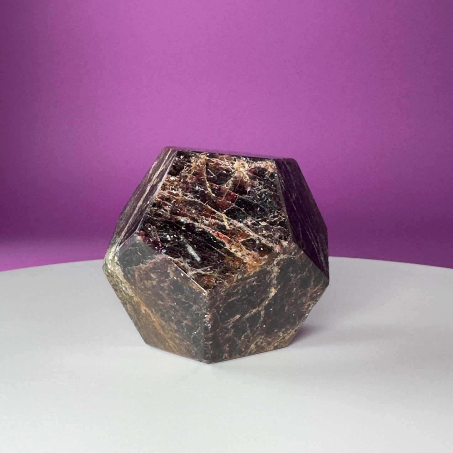 Garnet Dodecahedron Carving